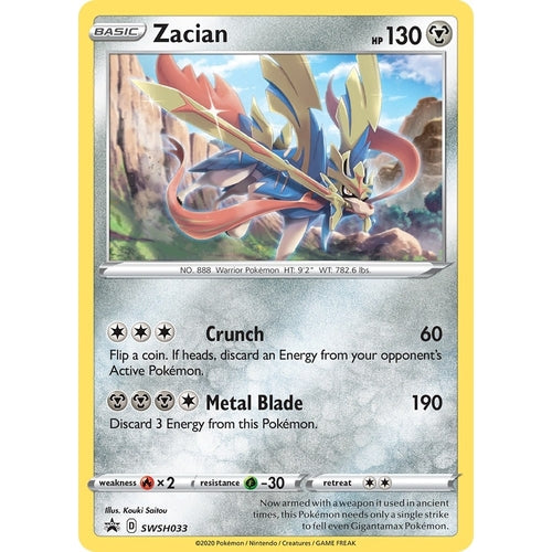Zacian - SWSH033 (SWSH033) (SWSH: Sword & Shield Promo Cards) - PokéBox Australia