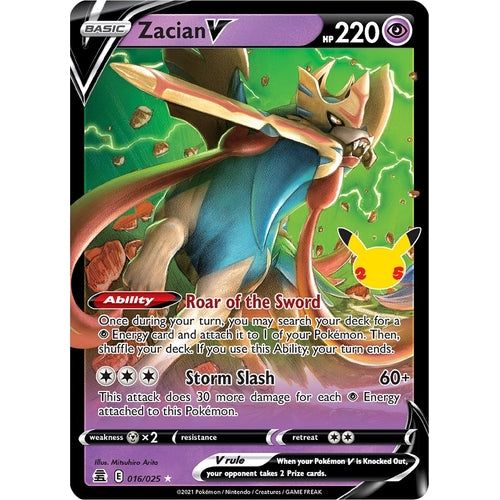 Zacian V (016/025) (Celebrations) - PokéBox Australia
