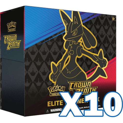 Pokemon Crown Zenith Elite Trainer Box Case of X10 Elite Sw/Sh ETB NEW  SEALED