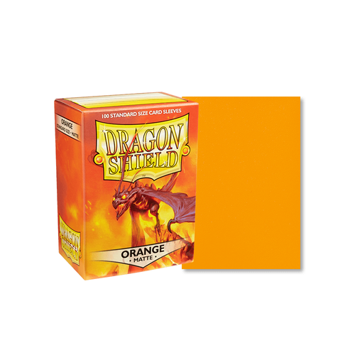 Dragon Shield - Standard Matte Orange Sleeves 100 pack - PokéBox Australia