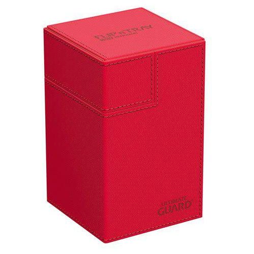 Ultimate Guard Flip n Tray 100+ XenoSkin Monocolor Red Deck Box - PokéBox Australia