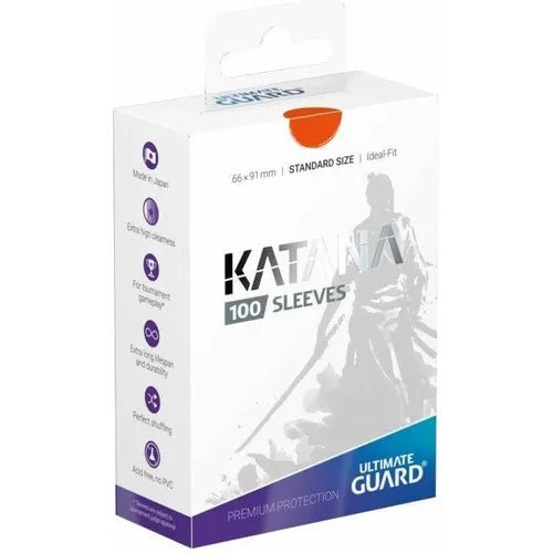 Ultimate Guard Katana Standard Size Sleeves Orange (100) - PokéBox Australia