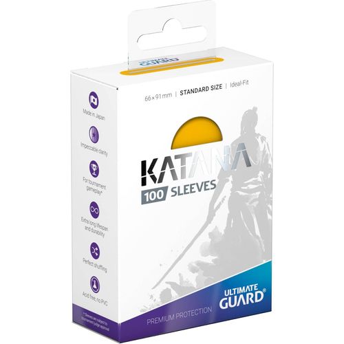 Ultimate Guard Katana Standard Size Sleeves Yellow (100) - PokéBox Australia