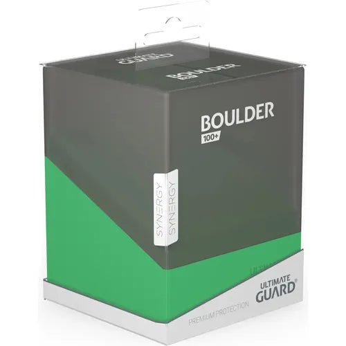 Ultimate Guard Synergy Boulder Deck Case 100+ Black/Green Deck Box - PokéBox Australia