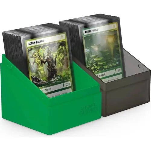 Ultimate Guard Synergy Boulder Deck Case 100+ Black/Green Deck Box - PokéBox Australia