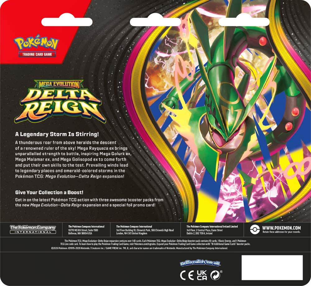 Pokemon TCG: Mega Evolution ME06 - Delta Reign 3-Booster Blister