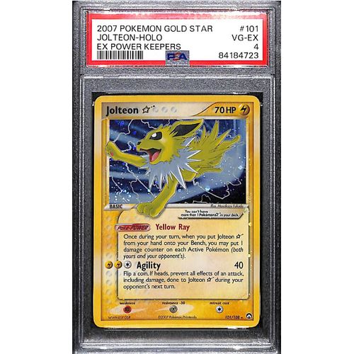 PSA 4 Jolteon Holo 101/108 Gold Star - EX Power Keepers