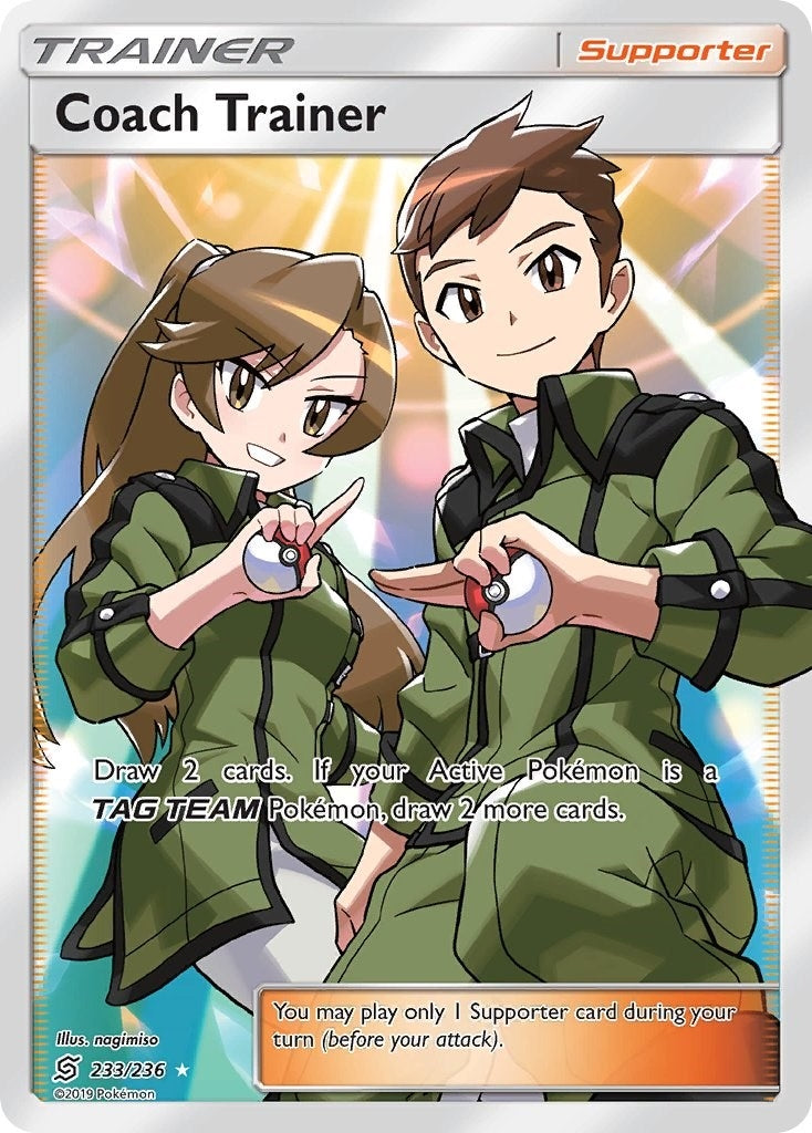 Coach Trainer (Full Art) (233/236) (SM - Unified Minds) - PokéBox Australia