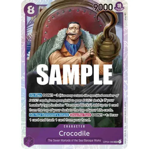 Crocodile OP04-060 SR - One Piece Card Game Kingdoms of Intrigue - PokéBox Australia