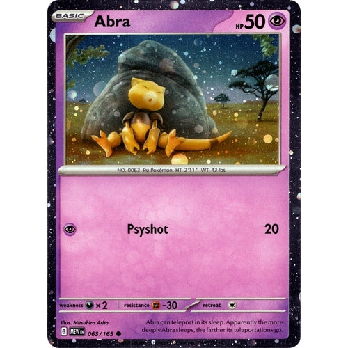 Abra - 063/165 (Cosmos Holo) (063/165) (Miscellaneous Cards & Products) - PokéBox Australia
