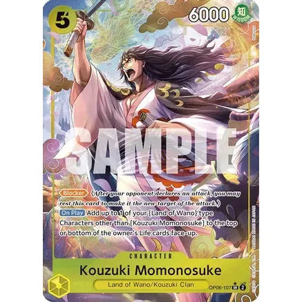 Kouzuki Momonosuke OP06-107 SR (Alternate Art) - One Piece Card Game Wings of the Captain - PokéBox Australia