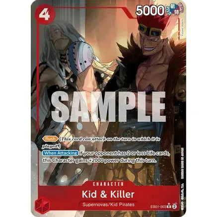 Kid & Killer EB01-003 R (Alternate) - One Piece Card Game Memorial Collection - PokéBox Australia
