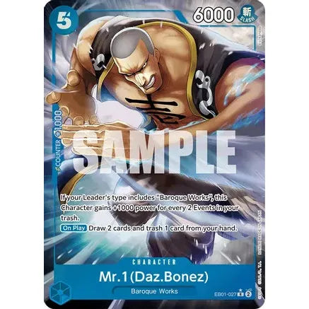 Mr 1 (Daz Bonez) EB01-027 R (Alternate) - One Piece Card Game Memorial Collection - PokéBox Australia