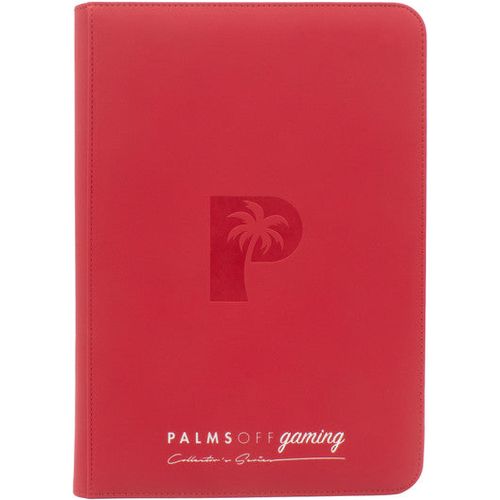 Palms Off Gaming - Collector's Series TOP LOADER Zip Binder - Red (216 Capacity) - PokéBox Australia