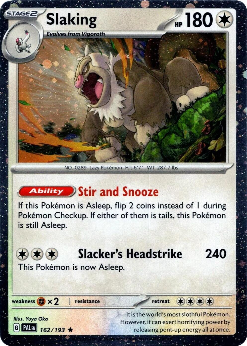 Slaking (Cosmos Holo) (162/193) (Miscellaneous Cards & Products)