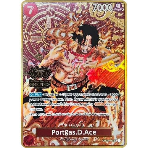 Portgas.D.Ace (One Piece Japanese Version 2nd Anniversary Set) (OP02-013) [One Piece Promotion Cards] - PokéBox Australia