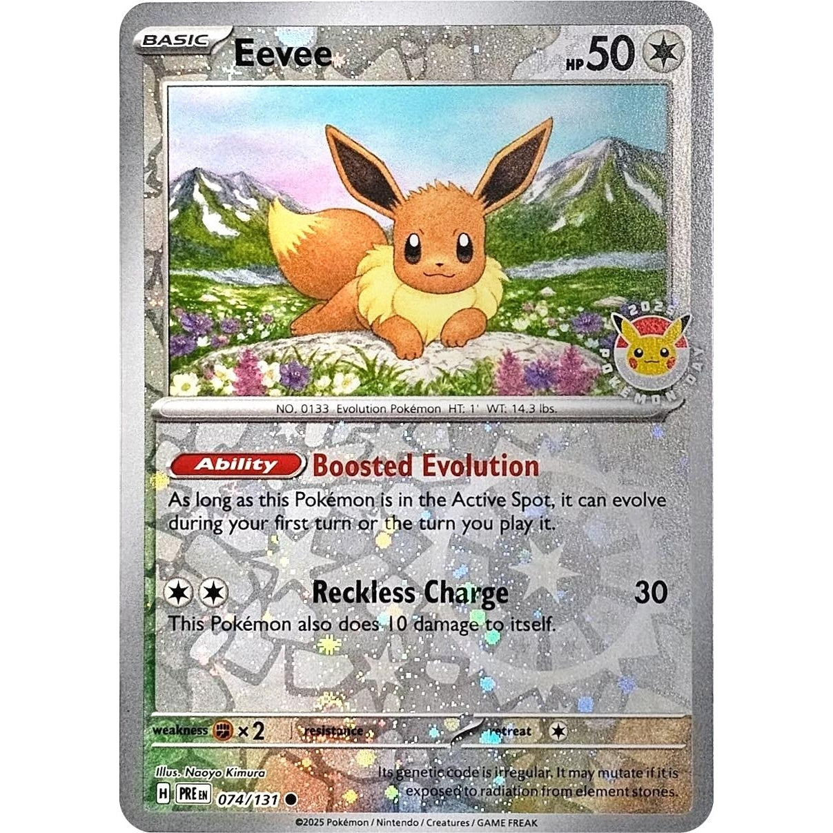 Eevee - 074/131 (Pokemon Day 2025) (Reverse Cosmos Holo) (074/131) (Miscellaneous Cards & Products) - PokéBox Australia