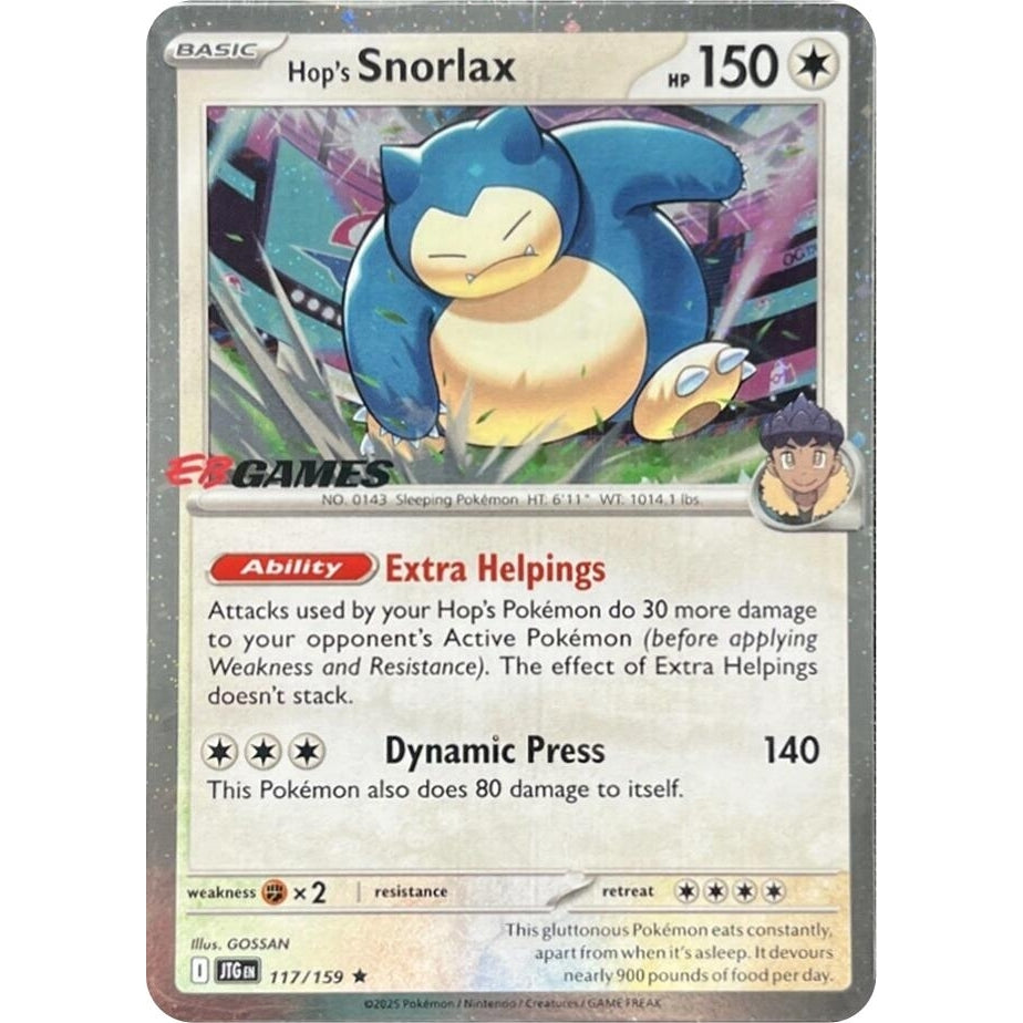 Hop's Snorlax - 117/159 (EB Games) (Cosmos Holo) (117/159) (Miscellaneous Cards & Products) - PokéBox Australia