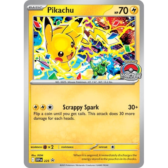 Pikachu - 225 (World Championship 2025) (225) (SV: Scarlet & Violet Promo Cards) - PokéBox Australia