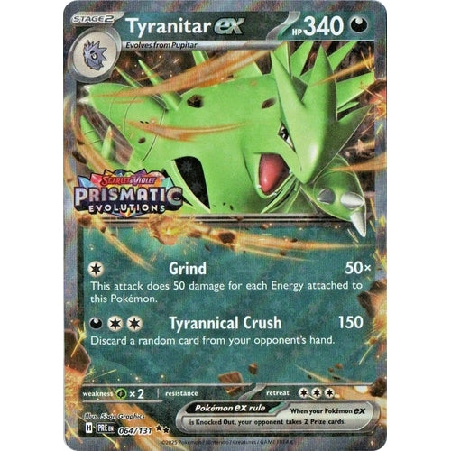 Tyranitar ex (Prismatic Evolutions Stamp) (064/131) (Miscellaneous Cards & Products) - PokéBox Australia