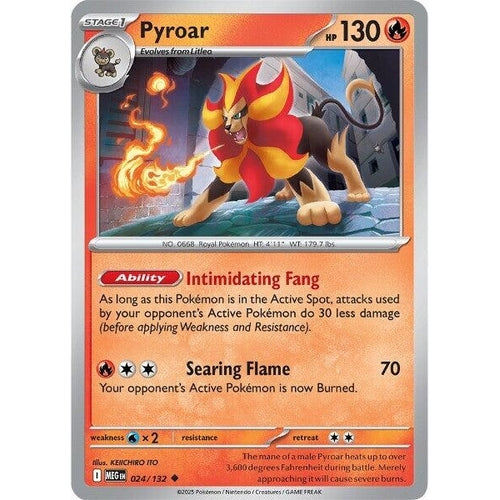 Pyroar (024/132) (ME01: Mega Evolution) - PokéBox Australia