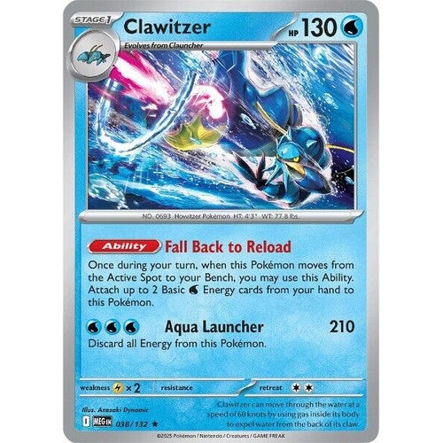 Clawitzer (038/132) (ME01: Mega Evolution) - PokéBox Australia