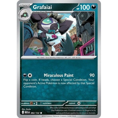 Grafaiai (092/132) (ME01: Mega Evolution) - PokéBox Australia