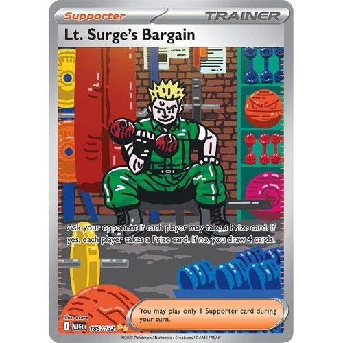 Lt. Surge's Bargain (185/132) (ME01: Mega Evolution) - PokéBox Australia