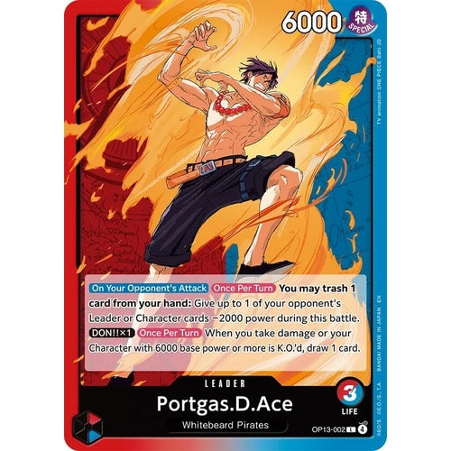 Portgas.D.Ace (002) (OP13-002) (Carrying On His Will) - PokéBox Australia