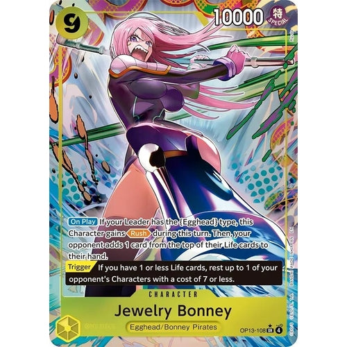 Jewelry Bonney (108) (Alternate Art) (OP13-108) (Carrying On His Will) - PokéBox Australia