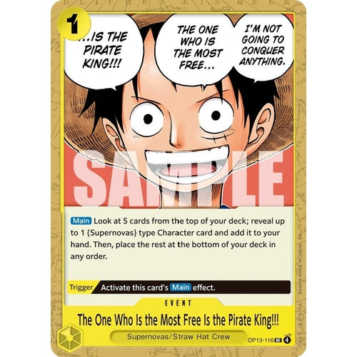 The One Who Is the Most Free Is the Pirate King!!! (OP13-116) (Carrying On His Will) - PokéBox Australia