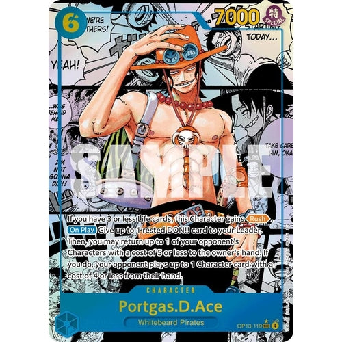 Portgas.D.Ace (119) (Super Alternate Art) (OP13-119) (Carrying On His Will) - PokéBox Australia