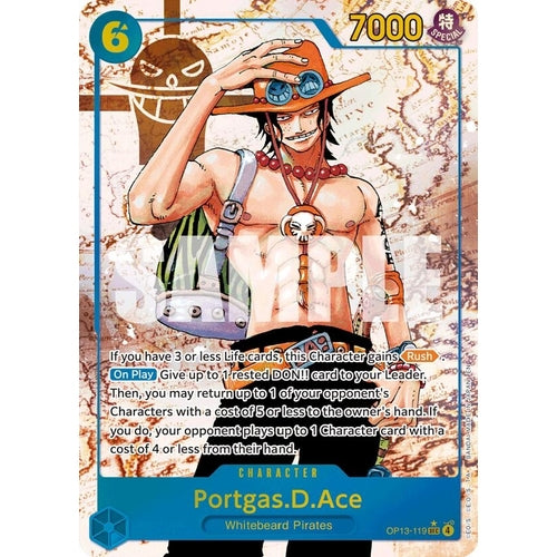 Portgas.D.Ace (119) (Parallel) (OP13-119) (Carrying On His Will) - PokéBox Australia