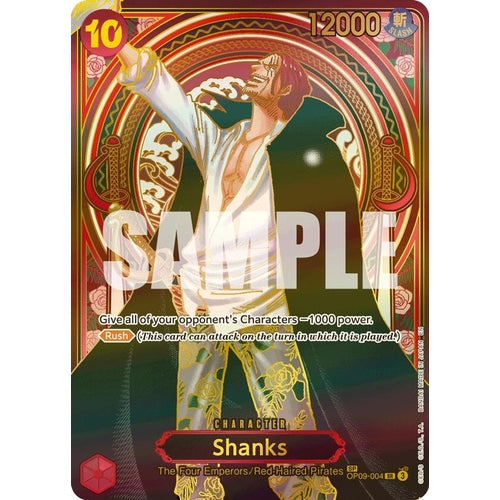 Shanks - OP09-004 (SP) (Gold) (OP09-004) (Carrying On His Will) - PokéBox Australia