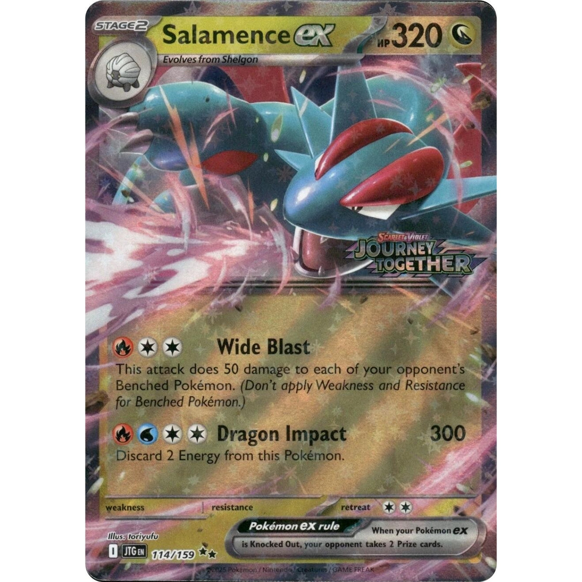 Salamence ex - 114/159 (Journey Together Stamped) (114/159) (Miscellaneous Cards & Products) - PokéBox Australia
