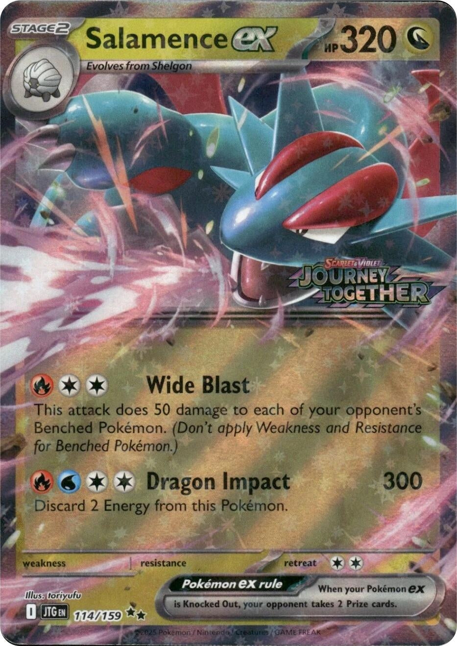 Salamence ex - 114/159 (Journey Together Stamped) (114/159) (Miscellaneous Cards & Products)