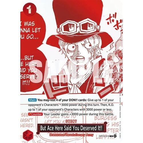 But Ace Here Said You Deserved It!! (3rd Anniversary Treasure Campaign Pack) (OP13-019) (One Piece Promotion Cards) - PokéBox Australia