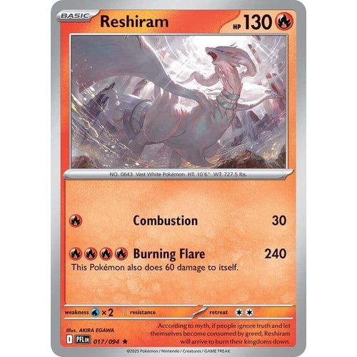 Reshiram (017/094) (ME02: Phantasmal Flames) - PokéBox Australia