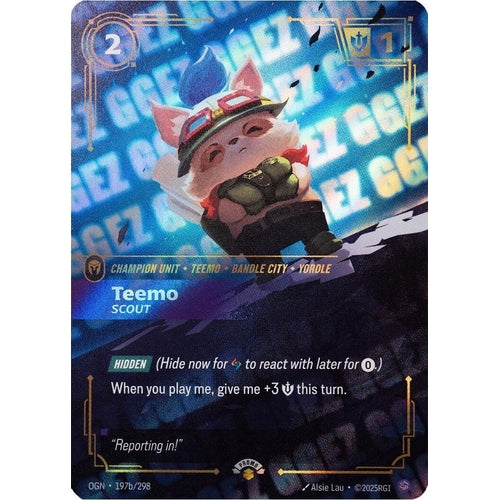 Teemo - Scout (GG EZ) (197b/298) (Riftbound Organized Play Promotional