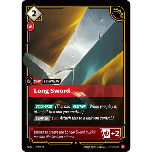 Image for Long Sword (022/221) (Spiritforged) - Riftbound: League of Legends Trading Card Game