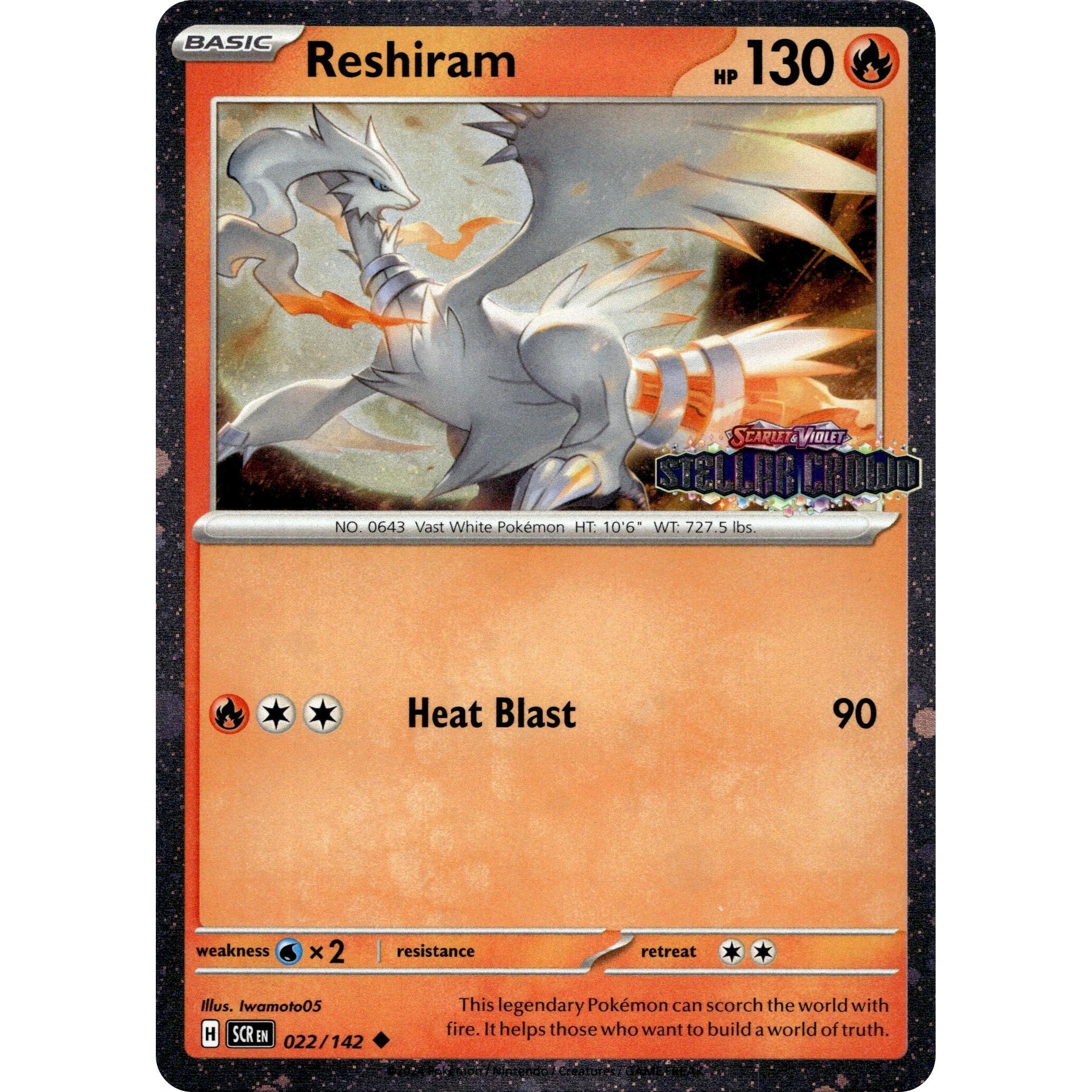 Reshiram (Stellar Crown Stamped) (022/142) (Miscellaneous Cards & Products) - PokéBox Australia