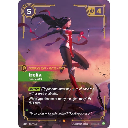 Image for Irelia - Fervent (057/221) (Spiritforged) - Riftbound: League of Legends Trading Card Game