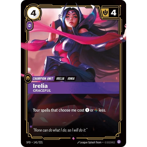 Image for Irelia - Graceful (141/221) (Spiritforged) - Riftbound: League of Legends Trading Card Game