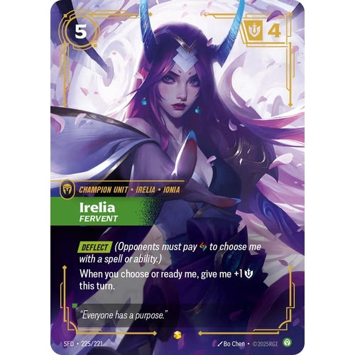 Image for Irelia - Fervent (Overnumbered) (225/221) (Spiritforged) - Riftbound: League of Legends Trading Card Game