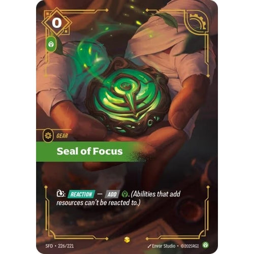 Image for Seal of Focus (Overnumbered) (226/221) (Spiritforged) - Riftbound: League of Legends Trading Card Game