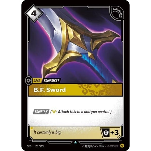 Image for B.F. Sword (161/221) (Spiritforged) - Riftbound: League of Legends Trading Card Game