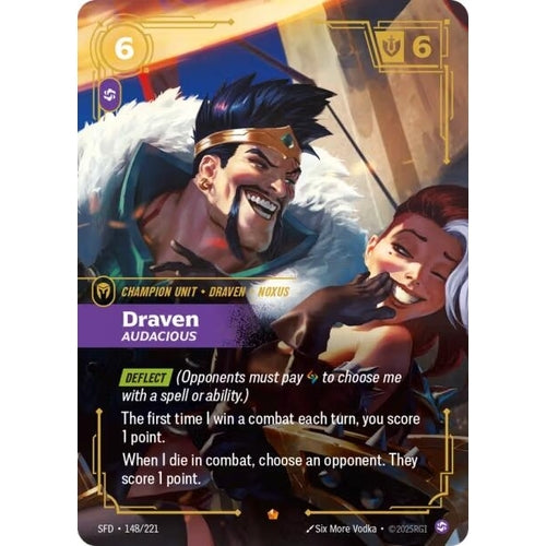 Image for Draven - Audacious (148/221) (Spiritforged) - Riftbound: League of Legends Trading Card Game