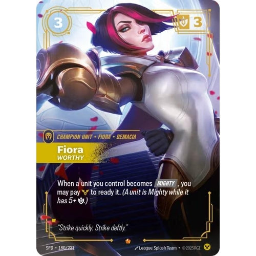 Image for Fiora - Worthy (180/221) (Spiritforged) - Riftbound: League of Legends Trading Card Game