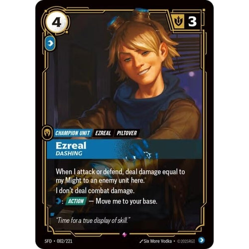 Image for Ezreal - Dashing (082/221) (Spiritforged) - Riftbound: League of Legends Trading Card Game