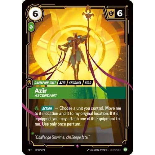Image for Azir - Ascendant (050/221) (Spiritforged) - Riftbound: League of Legends Trading Card Game